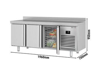 Chladicí stůl 1960x600mm - s 3 dveřmi a pracovní deskou - 5