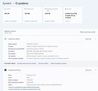 Dell Optiplex 7040,i3-6100,WIN 11,HDD 500GB,RAM 8GB,monitor - 5