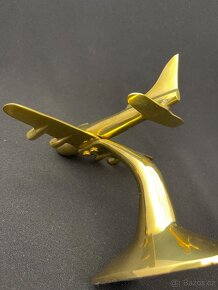Socha bronz/mosaz Letadlo - 5