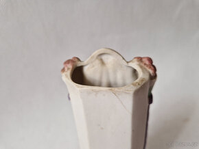 Starožitná porcelánová váza malovaný biskvit gejša Žacléř? - 5