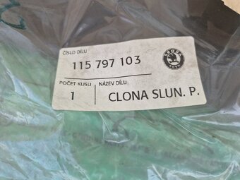 clona sluneční černá pravá Škoda Favorit 115797103 - 5