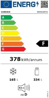 Prodam americkou lednicku GORENJE NRS918FVX - 5