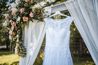 Svatební šaty - bílé - vel. 36 - 5