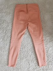 Dámské meruňkové skinny kalhoty s vysokým pasem vel. S - 5