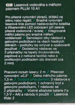 PARKSIDE® Laserová vodováha s měřicím pásmem PLLM10A1 - 5