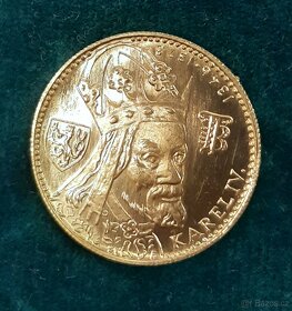 Zlatý dukát k 600.výročí úmrtí Karla IV. 1979 krásný - 5
