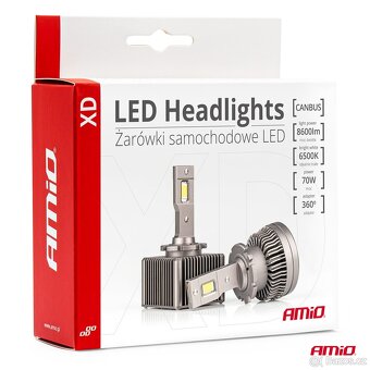 LED žárovky D1S CAN-BUS, 8600LM, 6500K CENA ZA 2 KS - 5