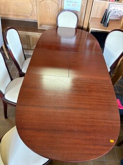 sestava stůl a 6 zidlí mahagon - 5