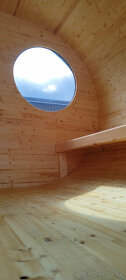 Venkovní oválná sauna s panoramatickým oknem - 5