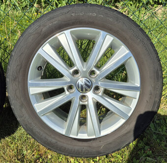 Al disky 5x112 originál VW + letní pneu 205/55/R16 - 5