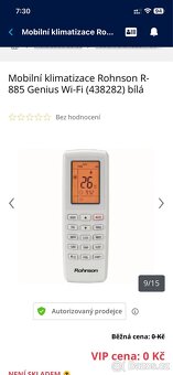 Mobilní klimatizace Rohnson R-885 Genius Wi-Fi - 5