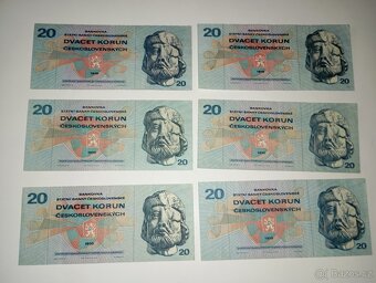 BANKOVKY 20 KČS 1970, SÉRIE H + L, PĚKNÉ STAVY - 5