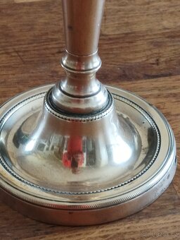 STAROŽITNÝ BRONZOVÝ EMPÍROVÝ SVÍCEN BIEDERMEIER KOLEM 1820 - 5