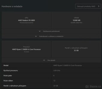 ☑️Herní PC RYZEN 5 5600X,RX 6800 16GB,32 GB RAM,1 TB SSD - 5