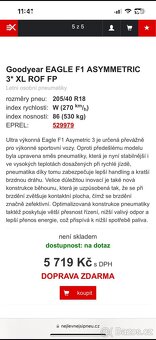 Zánovní gumy 205/40R18 - 5