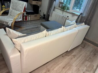 Rohová sedačka bílo/šedá oboustranná - 5