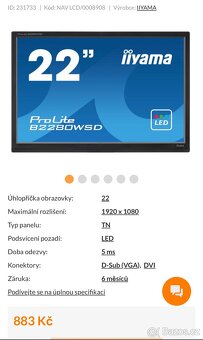 Monitor IIyama ProLiteB2280WSD - 5