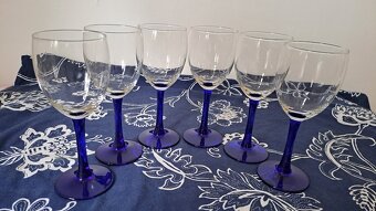 SKLENIČKY COBALT VINTAGE "NEPTUNE" CRISTAL D ARQUES DURAND - 5