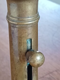 MOSAZNÝ EMPÍROVÝ SVÍCEN BIEDERMEIER 19. STOLETÍ Z FRANCIE - 5