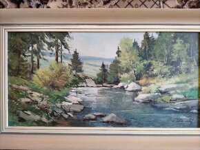 Řeka na Vysočině má rozměry rámu 58 x 33 cm - 5