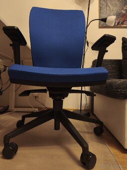 Nová kancelářská židle ANTARES Ramel, modrá, s područkama - 5