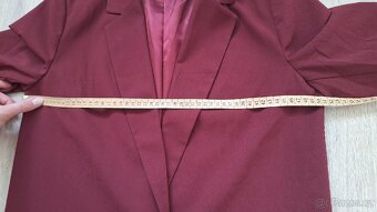 Vínové oversize sako - 5