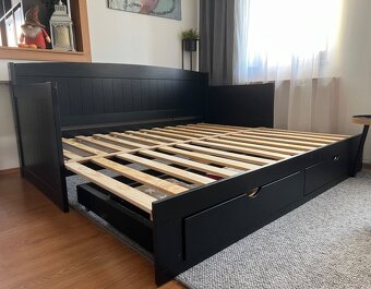 Rozkládací postel - styl IKEA + 2x matrace - 5