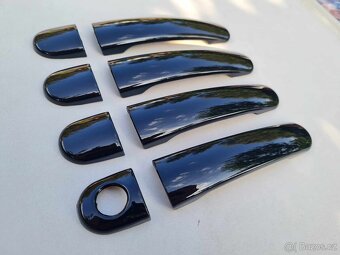 ČIERNE a KARBONOVE kľučky krytky klučiek dveri - 5