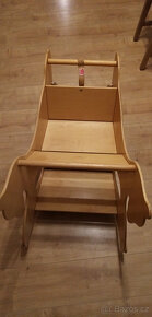 Trihorse 3v1 jídelní židlička, houpačka, stoleček - 5