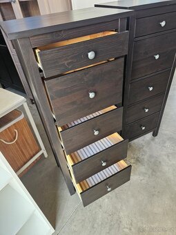 HEMNES KOMODY ČERNOHNĚDÉ - 5