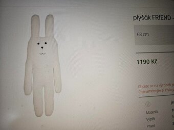 plyšák FRIEND - CRAFTHOLIC rab-zajíc smetanová NOVÝ - 5