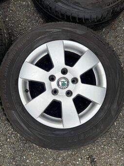 Originální kola Škoda Octavia II 15” + letní pneu 5mm - 5