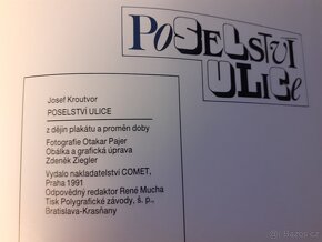 Josef Kroutvor, Poselství ulice, nakl. Comet, r.v. 1991 - 5