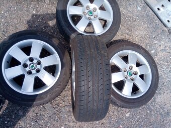 Alu kola 5x100, vč. pneu rozměr 195/55 R 15 - 5