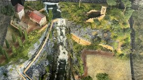 Kolejiště v Ikea stolku, mašinky N (1:160), diorama vláčky - 5