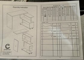 Otočný černý PC stolek - 50x102x75x100cm - 2 ks - NOVÉ - 5