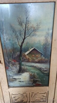 Starožitná skříň malovaná - 5