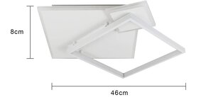Stmívatelné moderní stropní LED svítidlo - černé/bílé - 5