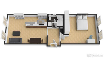 Pronájem bytu 2+kk (52,39 m²), Praha 2 – Vinohrady, ulice Mo - 5