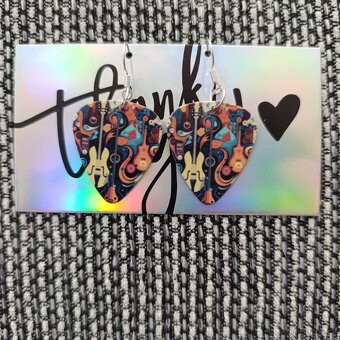 Náušnice z kytarových trsátek - 5