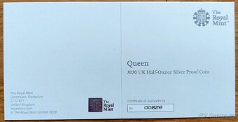 QUEEN 2020 UK Half Ounce Silver Proof Coin Limited Edition - 5