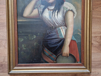 Obraz portrét Černohorka olej František Čermák 1822-1884 - 5