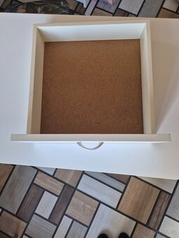 Psací stůl se šuplíky, bílý - 5