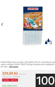 NASADA NAHRADA NA MOP LEIFHEIT 3 DRUHY - 5