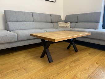 Kovové nohy na stůl ve tvaru X černé (2 ks v sadě) - 5