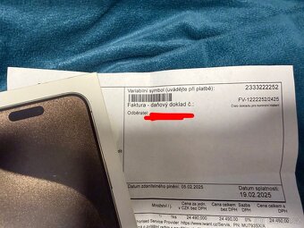iPhone 15 Pro Max 256gb v záruce - 5