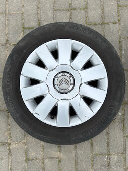 15" ALU Kola 4x108 Citroën + letní pneu Continental - 5