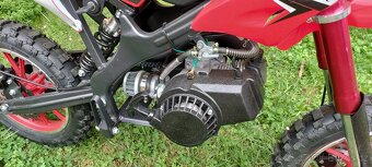 Nová benzínová dětská minikroska červená 49ccm 10"kola - 5