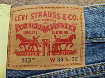 Pánské džíny Levi's 513 Slim W33/L32=43/107cm p168 - 5