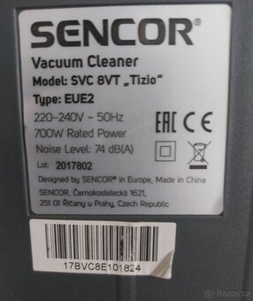 Vysavač SENCOR SVC 8VT Tizio - 5